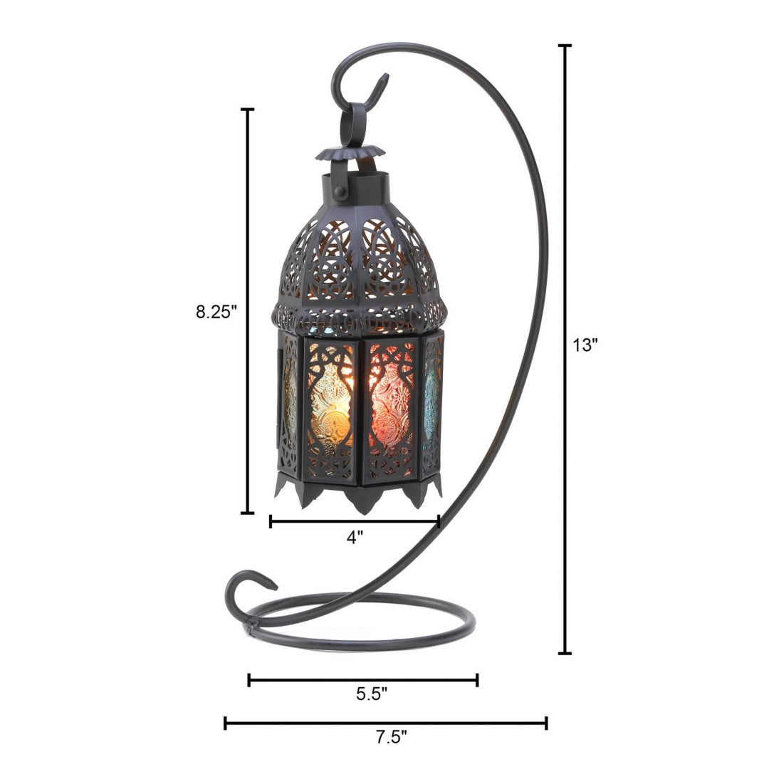 Rainbow Moroccan Lantern Stand