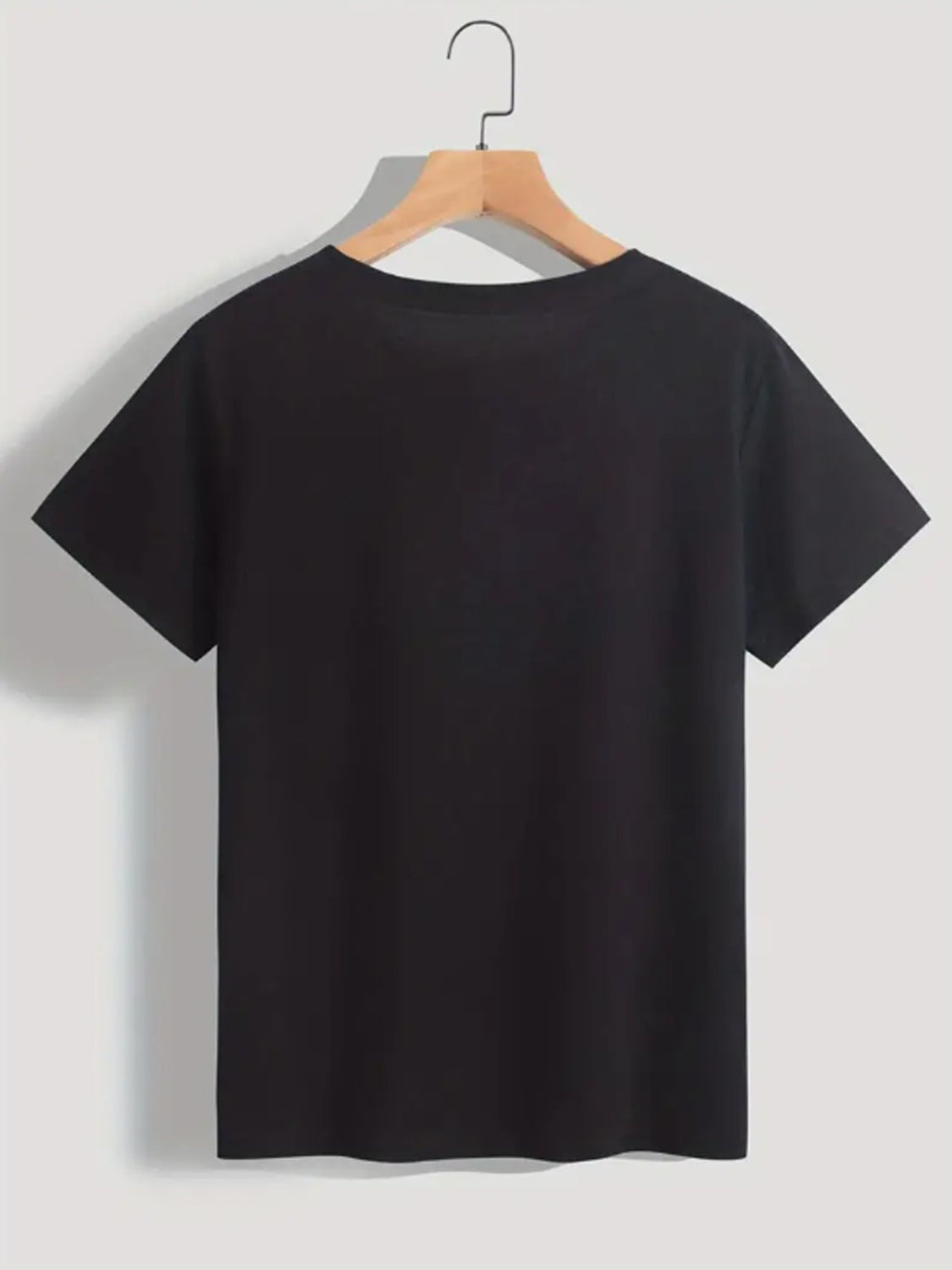 Letter Graphic Round Neck Short Sleeve T-Shirt
