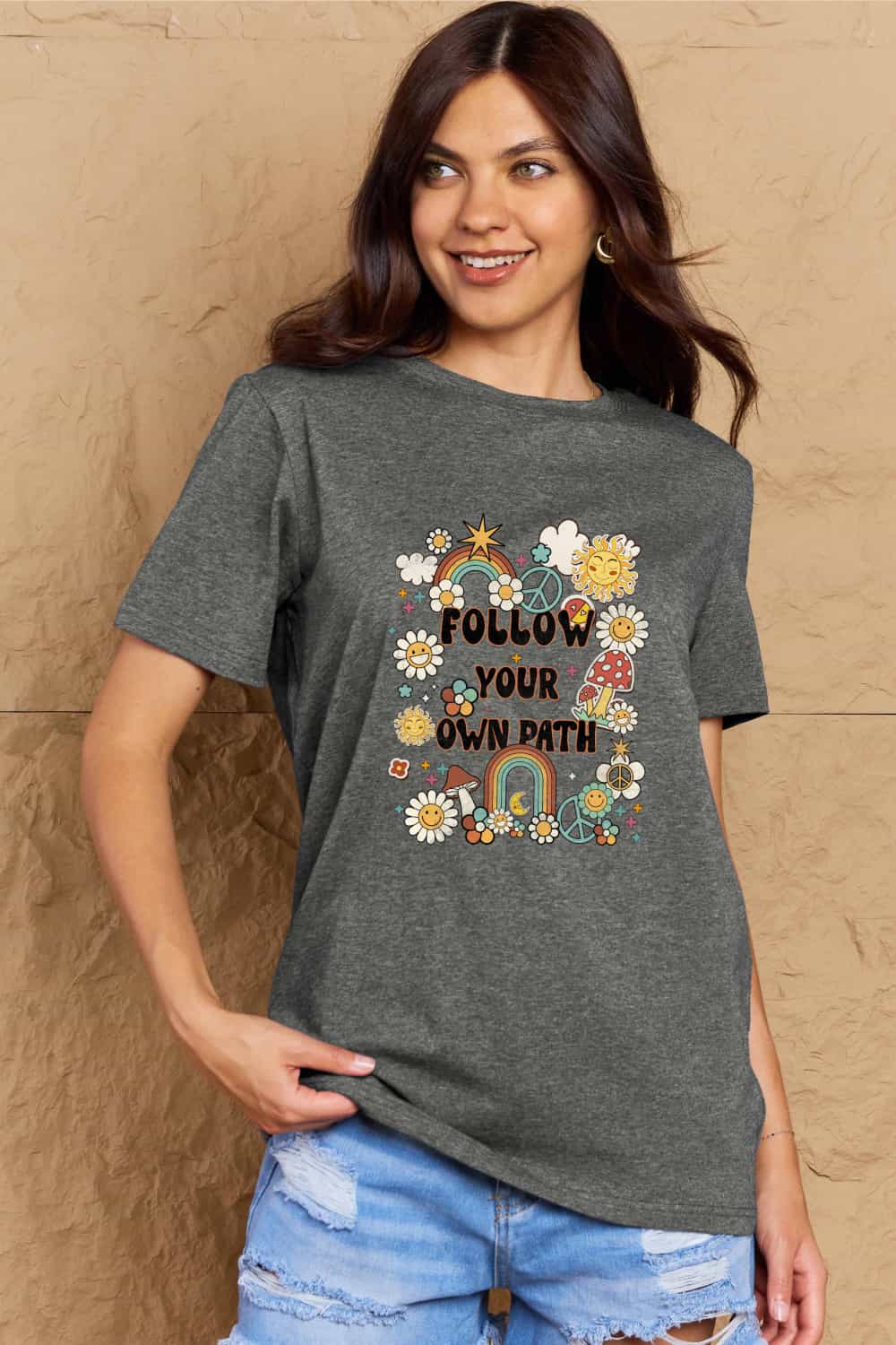 Simply Love Full Size FOLLOW YOUR OWN PATH Graphic T-Shirt