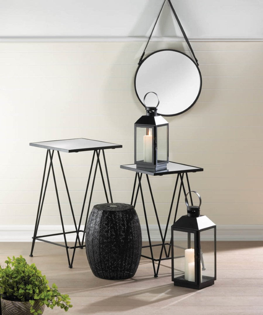 Black Moroccan Lace Stool 