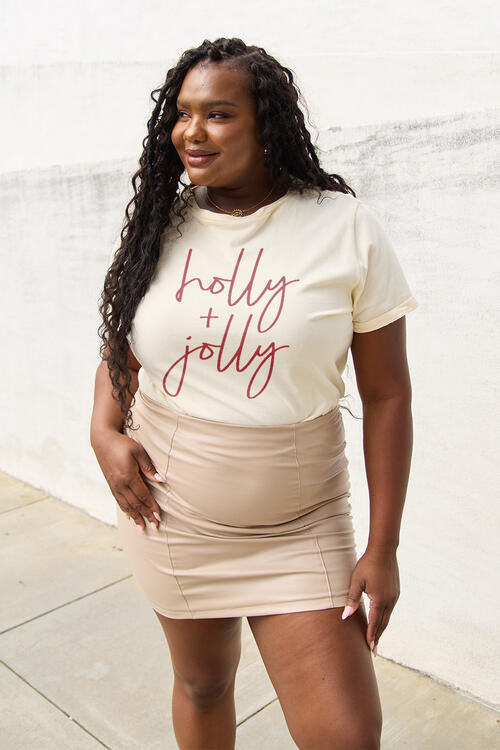 Simply Love Full Size Letter Graphic Short Sleeve T-Shirt