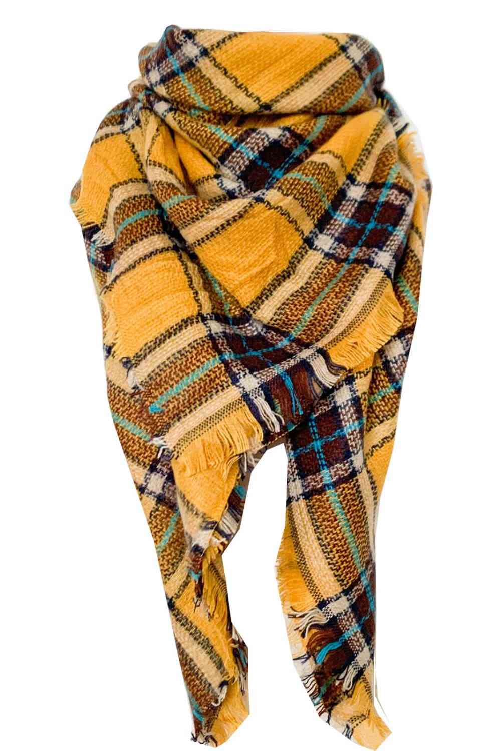Plaid Imitation Cashmere Scarf