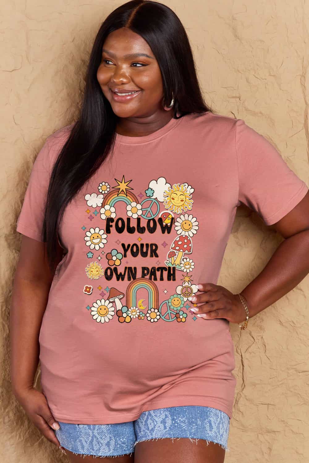Simply Love Full Size FOLLOW YOUR OWN PATH Graphic T-Shirt