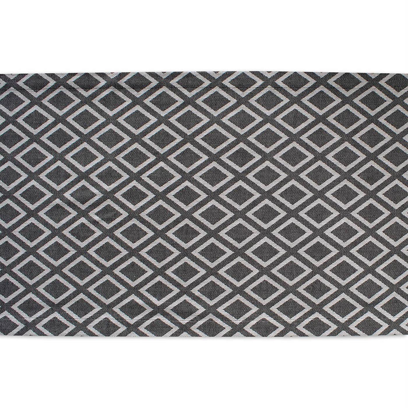 Black & White Diamond Table Runner 14X72 