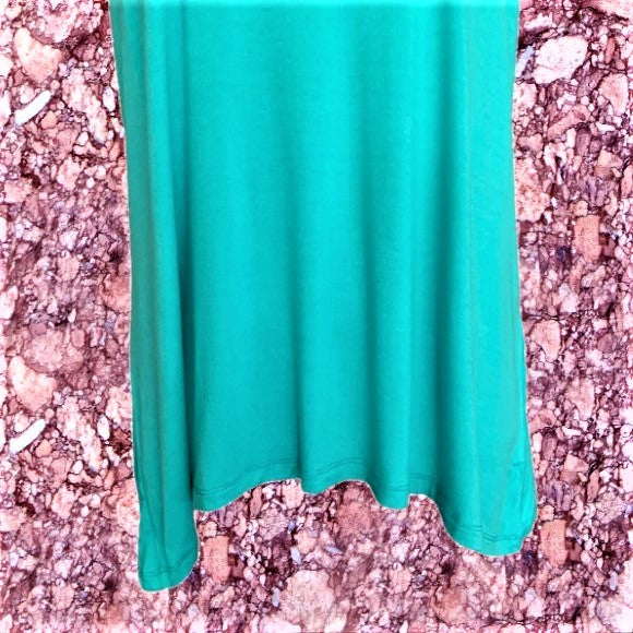 Moon & Sky Crocheted Tank Top (Teal) - Size Large